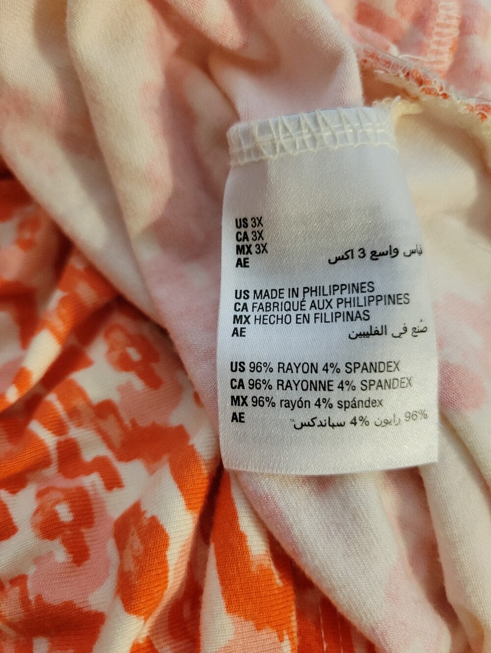 Style & Co Orange Floral Boho Top - Picture 6 of 6